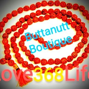 Rudraksha mala 8 mm knotted 108 + 1 prayer beads,